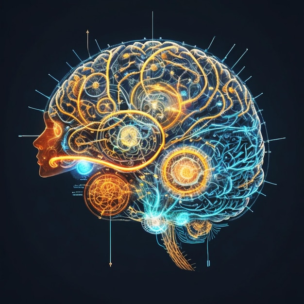 Human brain illustration