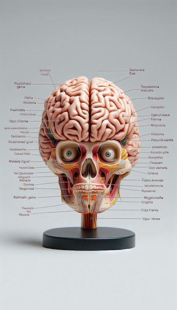 Photo a human brain with the word brain on it