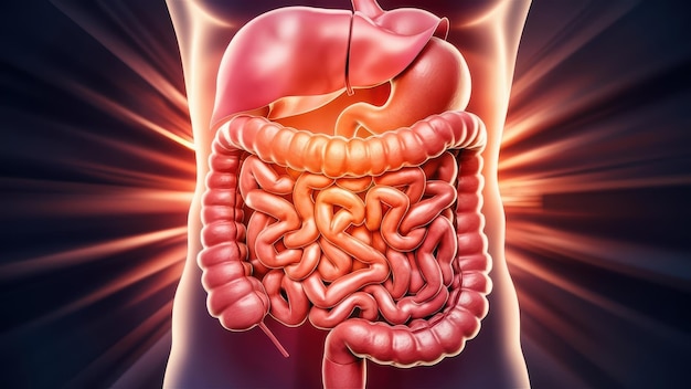 Human Digestive System Anatomy Illustration