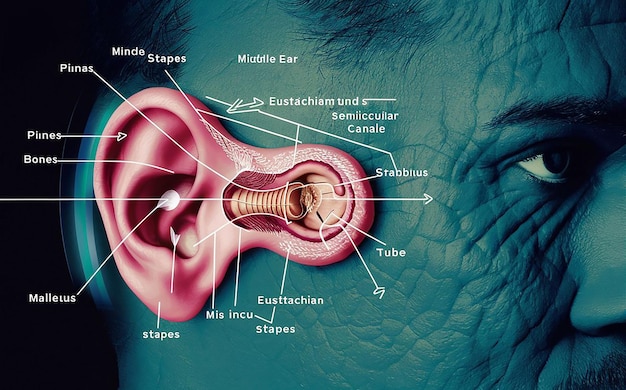 Photo human ear anatomy image