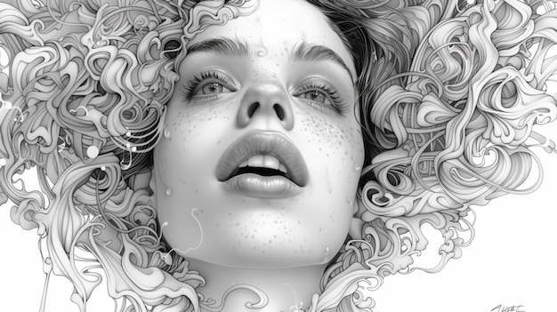 Photo human faces portraits with intricate detail