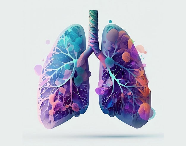 human internal organ with lungs