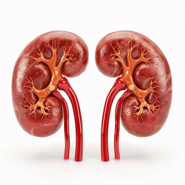 Human kidneys realistic anatomy