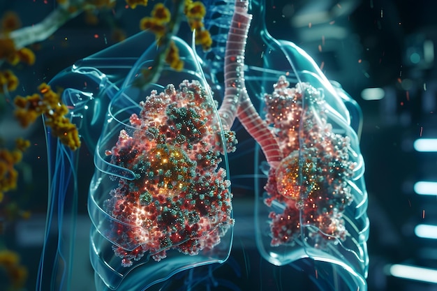 Human Lungs Intricate Structures and COVID19 Viruses in a Futuristic Medical Landscape