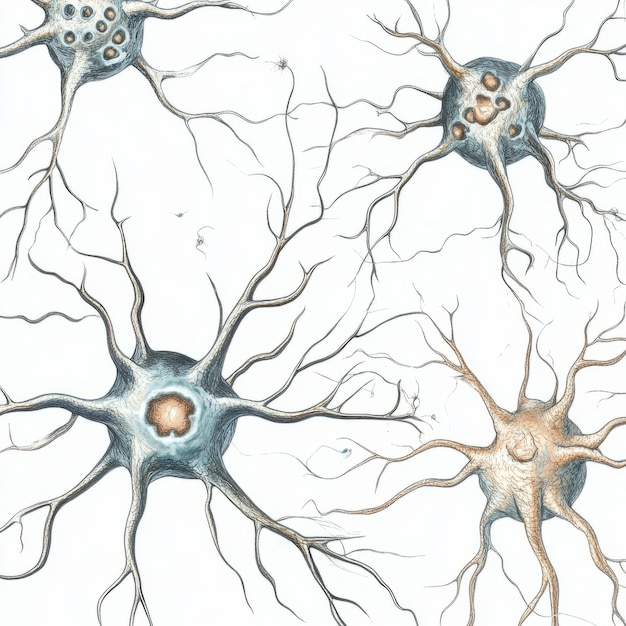 Human Neuron Diagram Dendrites Axons and Synapses 1