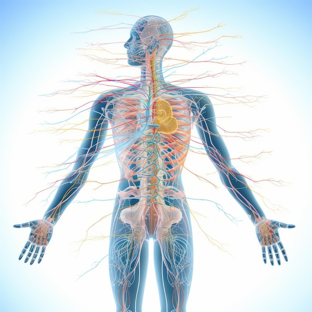 Human Organs With Circulatory System For Medical Concept