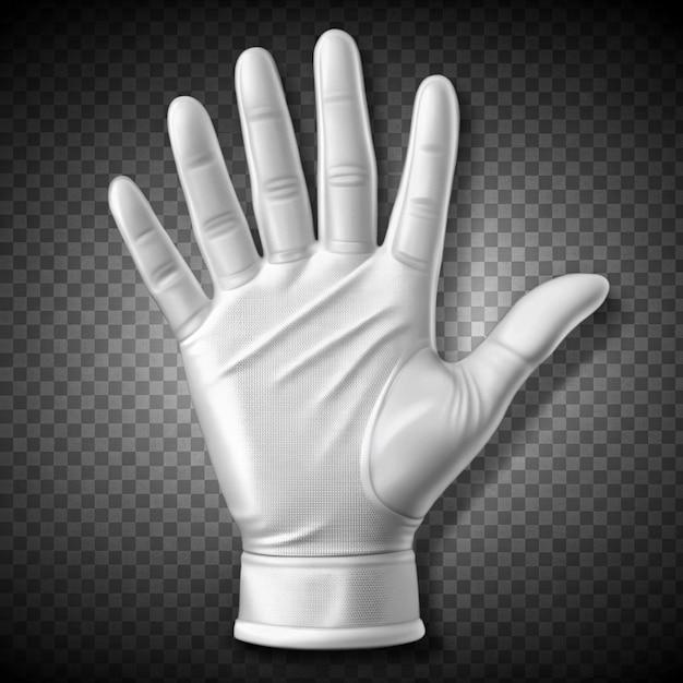 Photo human palm dressed in white glove gesticulation