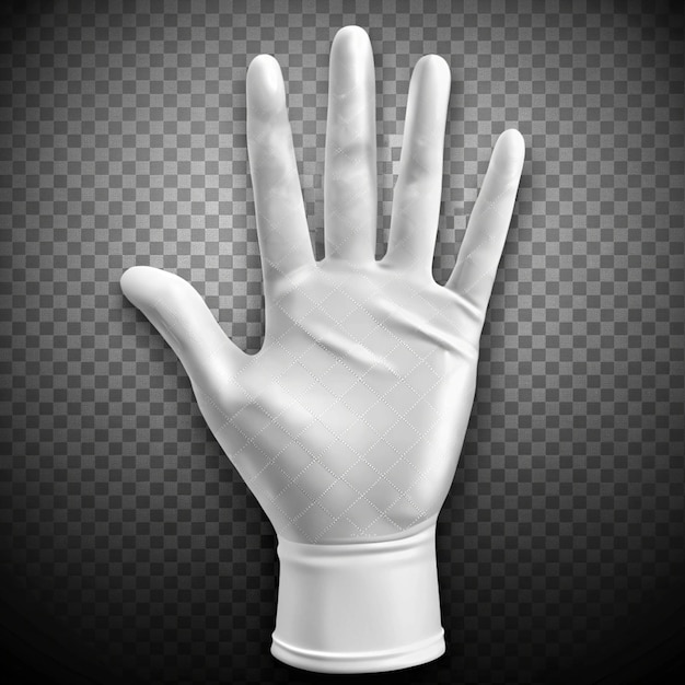 Photo human palm dressed in white glove gesticulation