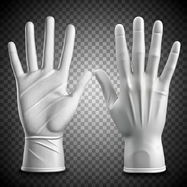 Photo human palm dressed in white glove gesticulation