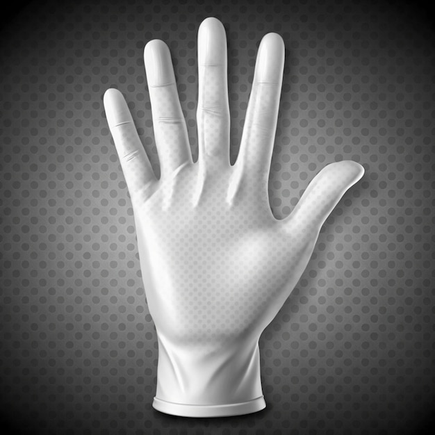 Photo human palm dressed in white glove gesticulation