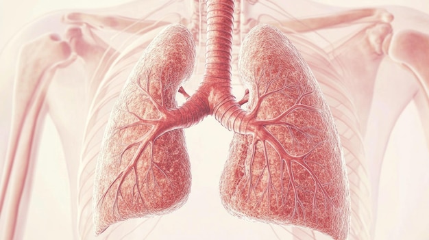 Photo human respiratory system diagram detailed anatomy and functions 1