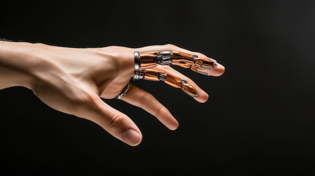 Human robot cyborg hand with artificial intelligence