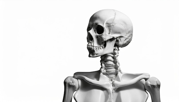 Photo human skeleton model upper body close up