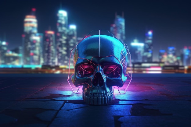 Human skull 3d model Generate Ai