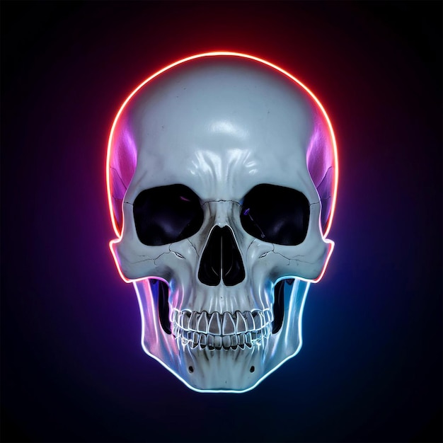 Human skull creative concept