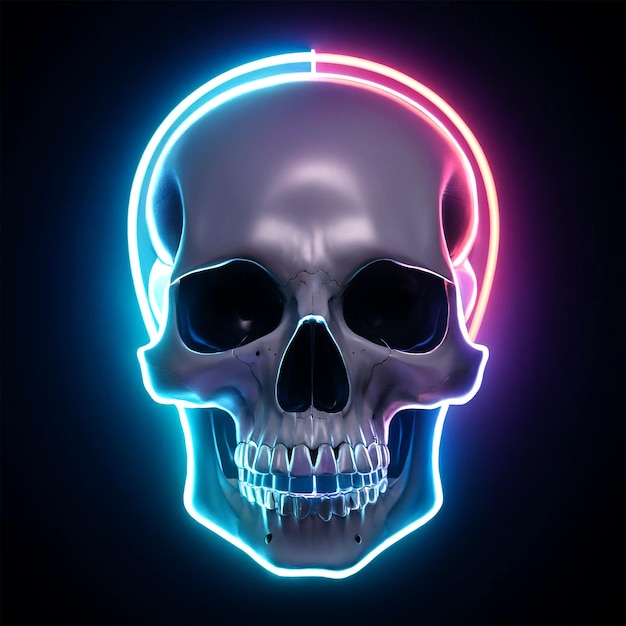 Human skull creative concept