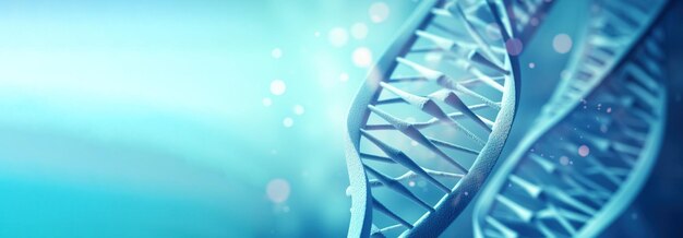 Human structure of DNA researches of chromosomes AI generated