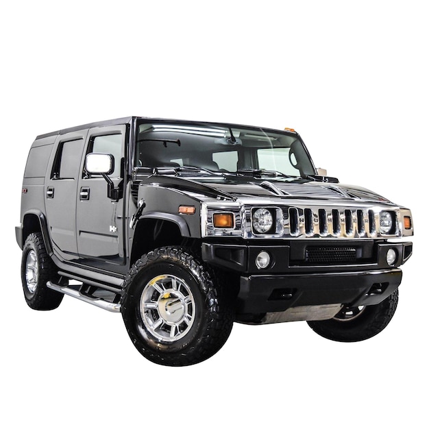 Hummer car from the front isolated on a white background