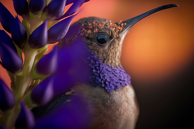 hummingbird on flower