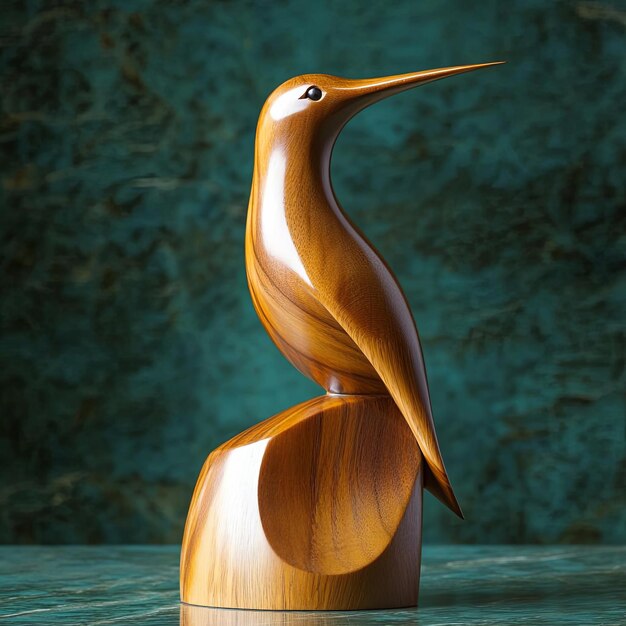 Photo hummingbird wood sculpture