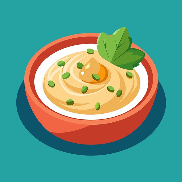 Hummus food vector illustration