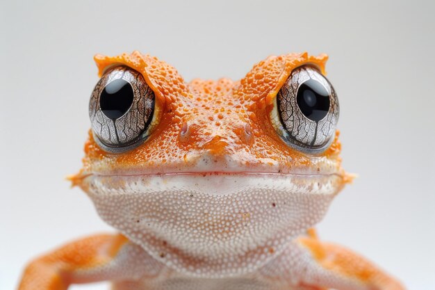 A humorous animal captured against a white backdrop