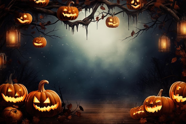 Humorous Halloween backdrop with room for text