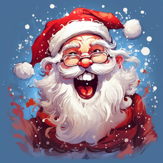 Humorous Santa Claus Vector Design