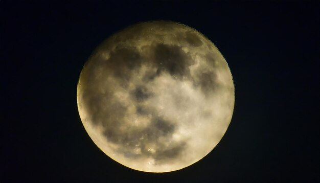 Photo hunter's moon super full moon with dark background madrid spain europe horizontal photo