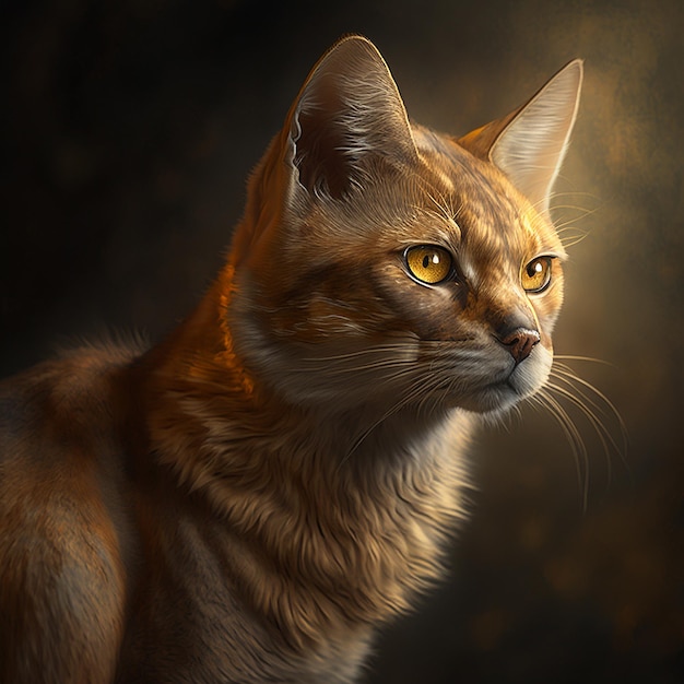 Hunter very beautiful golden cat images Generative AI