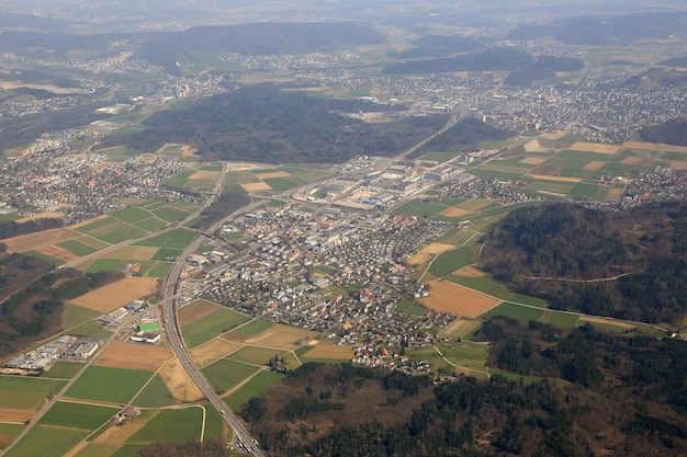 Hunzenschwil Canton Aargau Switzerland aerial view photography