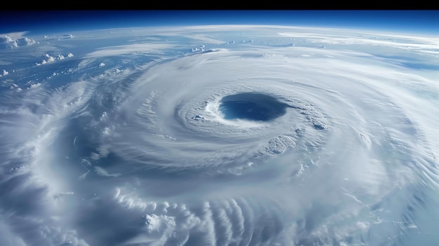 A hurricane eye from space