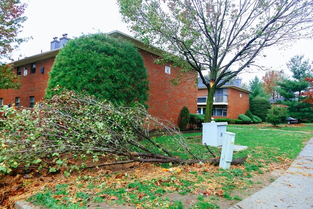 Hurricane flood and wind damage