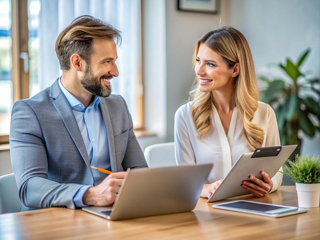 The husband helps his wife by providing feedback on her work presentations or pitches