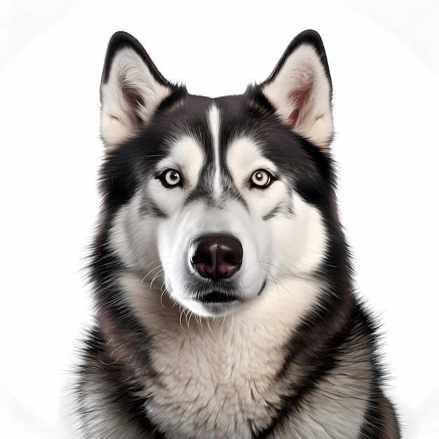 Husky full body picture in the style of photorealistic compositions white background 4 v 52