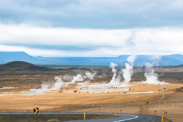 Hverir Geothermal Area in the Myvatn Geothermal Area Iceland