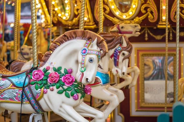 Hyde Park, London A carousel, round about, also known as a merry go round