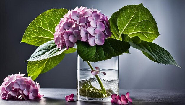 Photo hydrangea and waterfalls