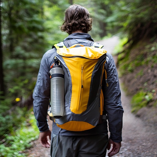 Hydration pack with a builtin water reservoir and insulated tube for long hikes