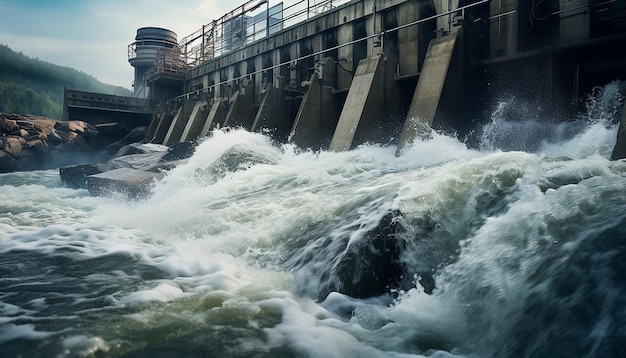 Hydroelectric power plant professional photoshoot