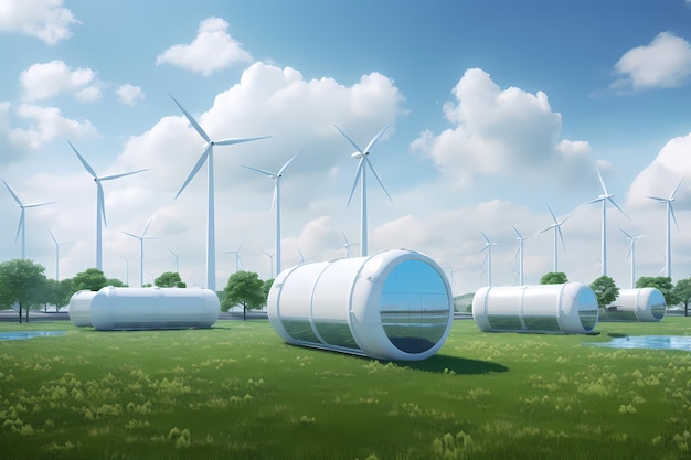 Hydrogen storage with wind turbinesHydrogen renewable energy production