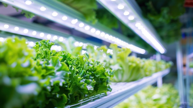 Photo hydroponic lettuce farm