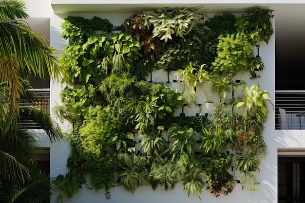 Hydroponic vertical Garden in modern house Vertical garden ideas for small spaces Wall decorated with the plants