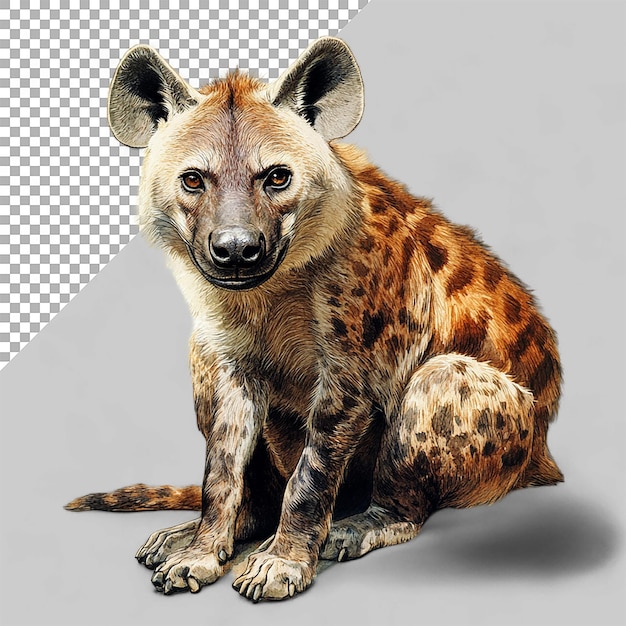 Photo hyena animal on transparent background