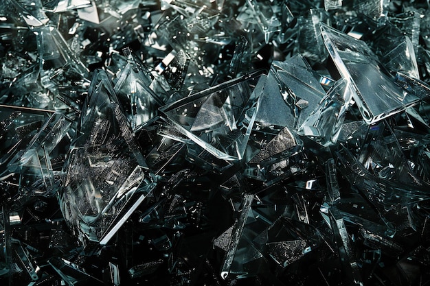 Hyper photo realistic large shards of broken glass dark gothic fantasy art high contrast