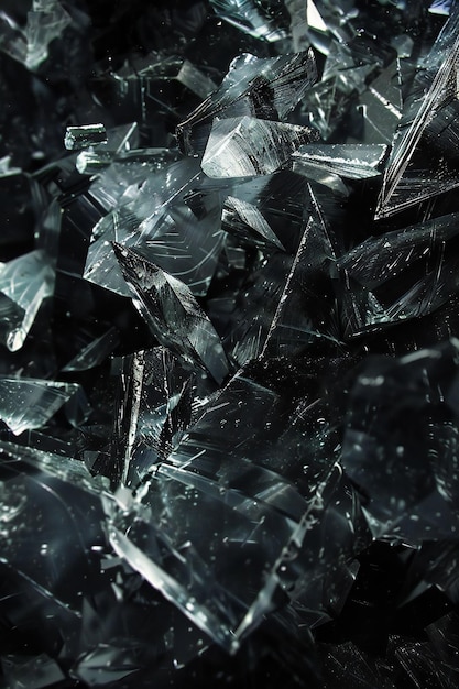 Hyper photo realistic large shards of broken glass dark gothic fantasy art high contrast