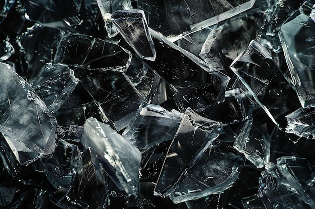 Hyper photo realistic large shards of broken glass dark gothic fantasy art high contrast