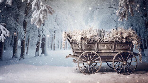 Photo hyper quality stock photos christmas sleigh background ultra hd uhd image cross processing 4k ultra hd ar 169 style raw v 52 job id 2e7582b5078d4f1aac1394d806380132