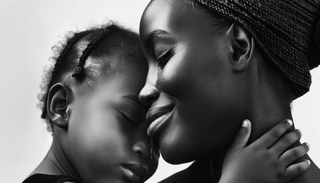 Photo hyper realistc happy african mother and african child