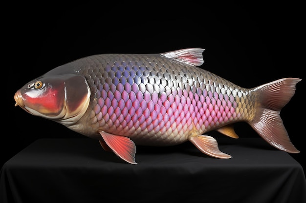 Photo hyper realistic large fish colorful zoomed